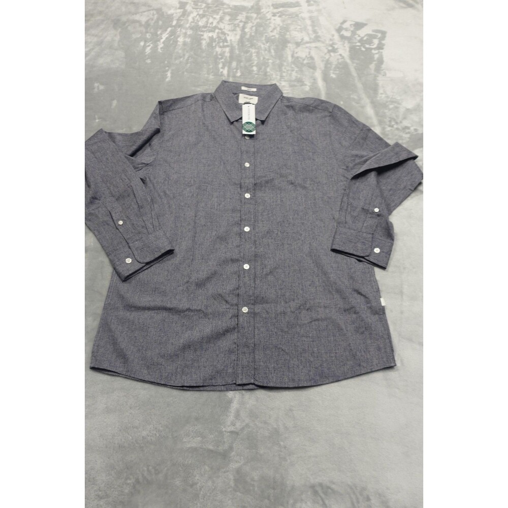 Julian & Mark Men's Size L Navy Blue‎ Soft Textured Slub Shirt NWT